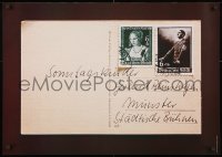 3z182 SONNTAGS KINDER 23x33 German stage poster 1980s Matthies art of postcard, Hitler stamp!