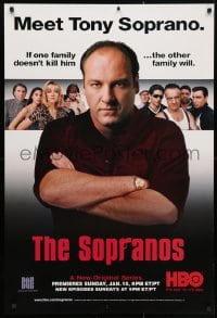 3z132 SOPRANOS tv poster 1999 James Gandolfini as Tony Soprano, a new original series!