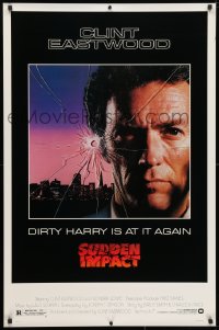 3z924 SUDDEN IMPACT 1sh 1983 Clint Eastwood is at it again as Dirty Harry, great image!