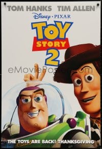 3z951 TOY STORY 2 advance DS 1sh 1999 Woody, Buzz Lightyear, Disney and Pixar animated sequel!