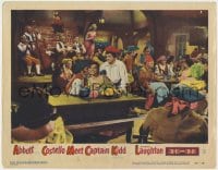 4a195 ABBOTT & COSTELLO MEET CAPTAIN KIDD LC #4 1953 pirate Lou stares at Leif Erickson w/ girl!