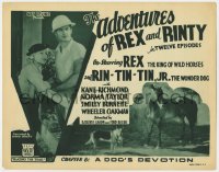 4a006 ADVENTURES OF REX & RINTY chapter 8 TC 1935 horse & German Shepherd serial, A Dog's Devotion!