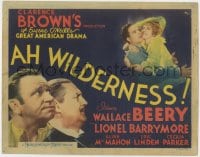 4a008 AH WILDERNESS TC 1935 Wallace Beery, Lionel Barrymore, Eugene O'Neill's American drama!