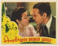 4a213 ANGELS WITH BROKEN WINGS LC 1941 romantic close up of Jane Frazee & Edward Norris!