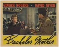 4a228 BACHELOR MOTHER LC 1939 David Niven shows broken Donald Duck toy to puzzled Ginger Rogers!
