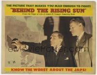 4a241 BEHIND THE RISING SUN LC 1943 moody close up of J. Carrol Naish showing map to Tom Neal!