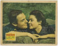 4a243 BELLE STARR LC 1941 wonderful romantic super close up of Gene Tierney & Randolph Scott!