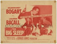 4a016 BIG SLEEP TC R1956 Humphrey Bogart & sexy Lauren Bacall, Howard Hawks film noir classic!