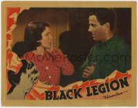 4a258 BLACK LEGION LC 1936 Ku Klux Klan member Humphrey Bogart scares wife Erin O'Brien-Moore!