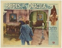 4a279 BRIDES OF DRACULA LC #3 1960 Hammer, Peter Cushing as Van Helsing battles vampire David Peel!