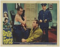 4a285 BRUTE FORCE LC #4 1947 angry Hume Cronyn beats information out of convict Sam Levene!