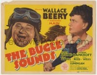 4a021 BUGLE SOUNDS TC 1942 great images of military man Wallace Beery & Marjorie Main!
