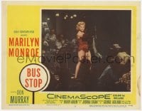 4a288 BUS STOP LC #2 1956 full-length sexy Marilyn Monroe performing on stage with band!