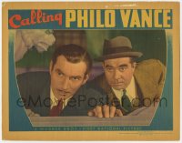 4a293 CALLING PHILO VANCE LC 1940 c/u of James Stephenson as the great detective w/ Edward Brophy!