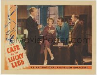 4a301 CASE OF THE LUCKY LEGS LC 1935 Warren William as Perry Mason, Genevieve Tobin as Della Street
