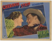 4a315 CHEROKEE STRIP LC 1940 romantic close up of Richard Dix & happy Florence Rice!