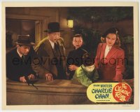 4a317 CHINESE RING LC #7 1948 Roland Winters as Asian detective Charlie Chan on balcony w/4 others!