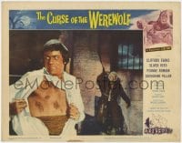 4a342 CURSE OF THE WEREWOLF LC #6 1961 Hammer, Michael Ripper watches Oliver Reed transform!
