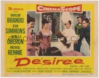 4a359 DESIREE LC #5 1954 image of Marlon Brando, Oberon, Jean Simmons & Michael Rennie!