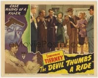 4a363 DEVIL THUMBS A RIDE LC #6 1947 Lawrence Tierney & Betty Lawford rob people at gun point!