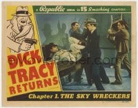 4a366 DICK TRACY RETURNS chapter 1 LC #3 R1948 Ralph Byrd fights Middleton & others, Sky Wreckers!