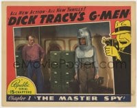 4a372 DICK TRACY'S G-MEN chapter 1 LC 1939 Ralph Byrd in cool metal helmet, The Master Spy!
