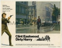 4a374 DIRTY HARRY LC #7 1971 Clint Eastwood on San Francisco street holding his gun!
