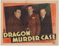 4a385 DRAGON MURDER CASE LC 1934 close up of Warren William as Philo Vance & Eugene Pallette!