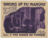 4a391 DRUMS OF FU MANCHU chapter 5 LC 1940 Republic serial, Sax Rohmer, The House of Terror!