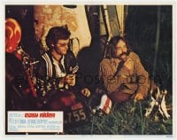 4a398 EASY RIDER int'l LC #3 1969 best image of bikers Peter Fonda & Dennis Hopper smoking weed!