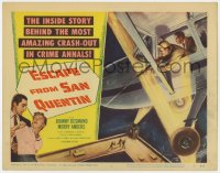 4a034 ESCAPE FROM SAN QUENTIN TC 1957 Johnny Desmond breaks out of California prison by plane!