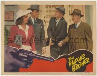 4a407 FALCON'S BROTHER LC 1942 Tom Conway & Jane Randolph laugh at handcuffed detectives!