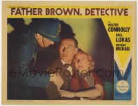 4a408 FATHER BROWN, DETECTIVE LC 1935 c/u of policeman helping Paul Lukas & Gertrude Michael!