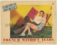 4a452 FRENCH WITHOUT TEARS LC 1940 Ray Milland & sexy Ellen Drew in swimsuit with dictionary!