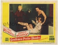 4a465 GENTLEMEN PREFER BLONDES LC #3 1953 sexy Marilyn Monroe & Jane Russell de-pants Elliot Reid!