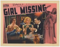 4a469 GIRL MISSING LC 1933 Lyle Talbot offers a cigarette to Glenda Farrell & Mary Brian at bar!