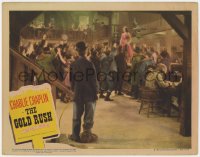 4a476 GOLD RUSH LC R1942 Charlie Chaplin watches Georgia Hale standing on bar, with words & music!