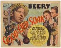 4a041 GOOD OLD SOAK TC 1937 Hirschfeld art of Wallace Beery + Una Merkel, Betty Furness & cast!