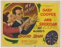 4a042 GOOD SAM TC 1948 great art of Gary Cooper & sexy Ann Sheridan spilling coffee!