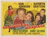 4a047 GROUNDS FOR MARRIAGE TC 1951 Van Johnson & pretty opera singer Kathryn Grayson!