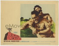 4a507 HERCULES UNCHAINED LC #3 1960 great close up of Steve Reeves fighting Primo Carnera!