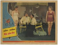 4a513 HIT THE ICE LC 1943 Bud Abbott & Lou Costello with two sexy girls wearing swimsuits!