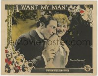 4a538 I WANT MY MAN LC 1925 sexy Doris Kenyon tells the man kissing her shoulder he is naughty!
