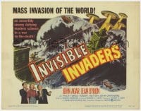 4a052 INVISIBLE INVADERS TC 1959 an unearthly enemy defying modern science in a war to the death!