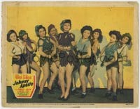 4a551 JOHNNY APOLLO LC 1940 sexy Dorothy Lamour leading a group of tough girls in tattered clothes!