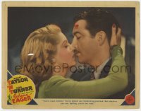 4a552 JOHNNY EAGER LC 1942 Lana Turner tells Robert Taylor he's 100% bad but kisses him anyway!