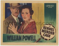 4a561 KENNEL MURDER CASE LC R1942 William Powell as detective Philo Vance with scared Mary Astor!