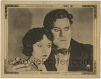 4a563 KICK IN LC 1922 great close up of wide-eyed terrified May McAvoy & Bert Lytell!