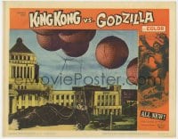 4a571 KING KONG VS. GODZILLA LC #5 1962 using giant balloons to carry the ape into the air!