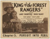 4a059 KING OF THE FOREST RANGERS chapter 5 TC 1946 Larry Thompson, Helen Talbot, Pursuit Into Peril!